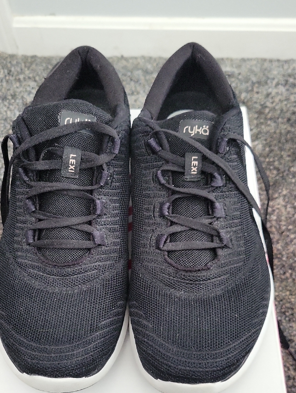 Ryka Lexi Black Knit Women's Walking Sneakers - Picture 2 of 5